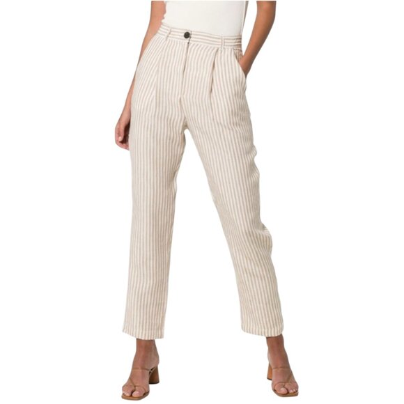 Mara Hoffman Striped Linen Trousers - Picture 1 of 8